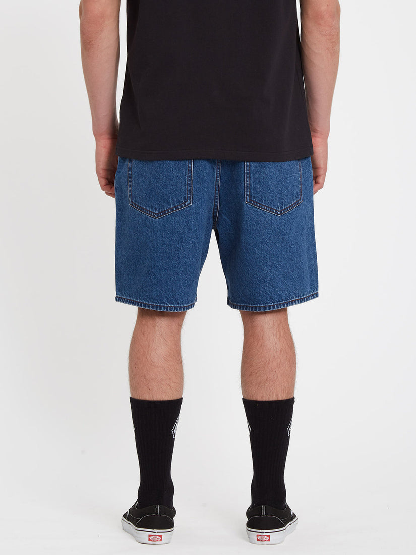 BILLOW DENIM SHORT - OLIVER MID BLUE