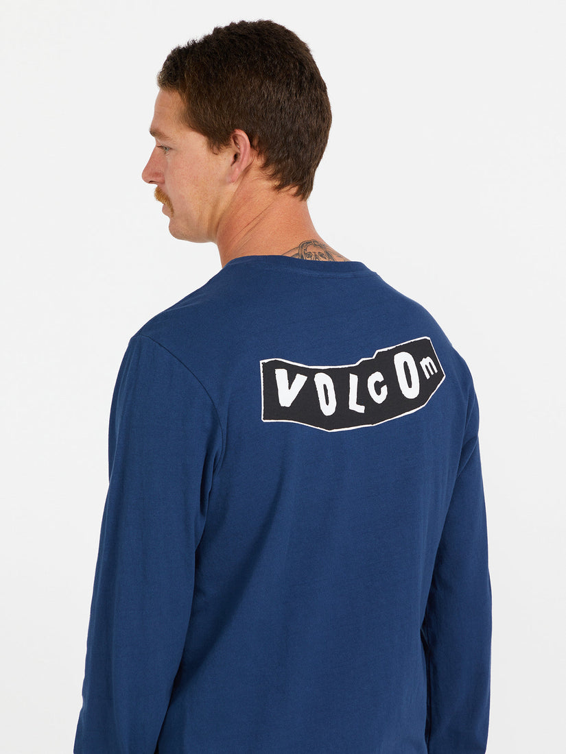 RELICS LONG SLEEVE TEE - BAJA INDIGO