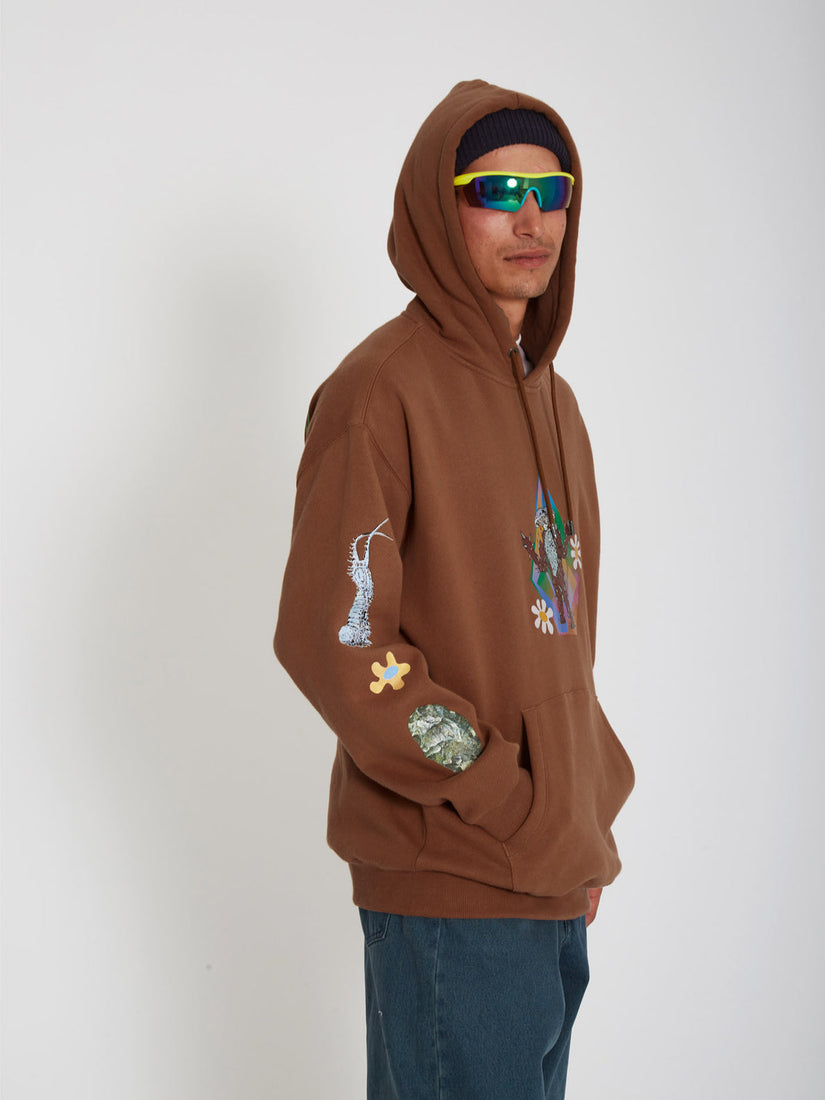 FEATURED ARTIST CHRISSIE ABBOT X FRENCH PULLOVER HOODIE - MOCHA