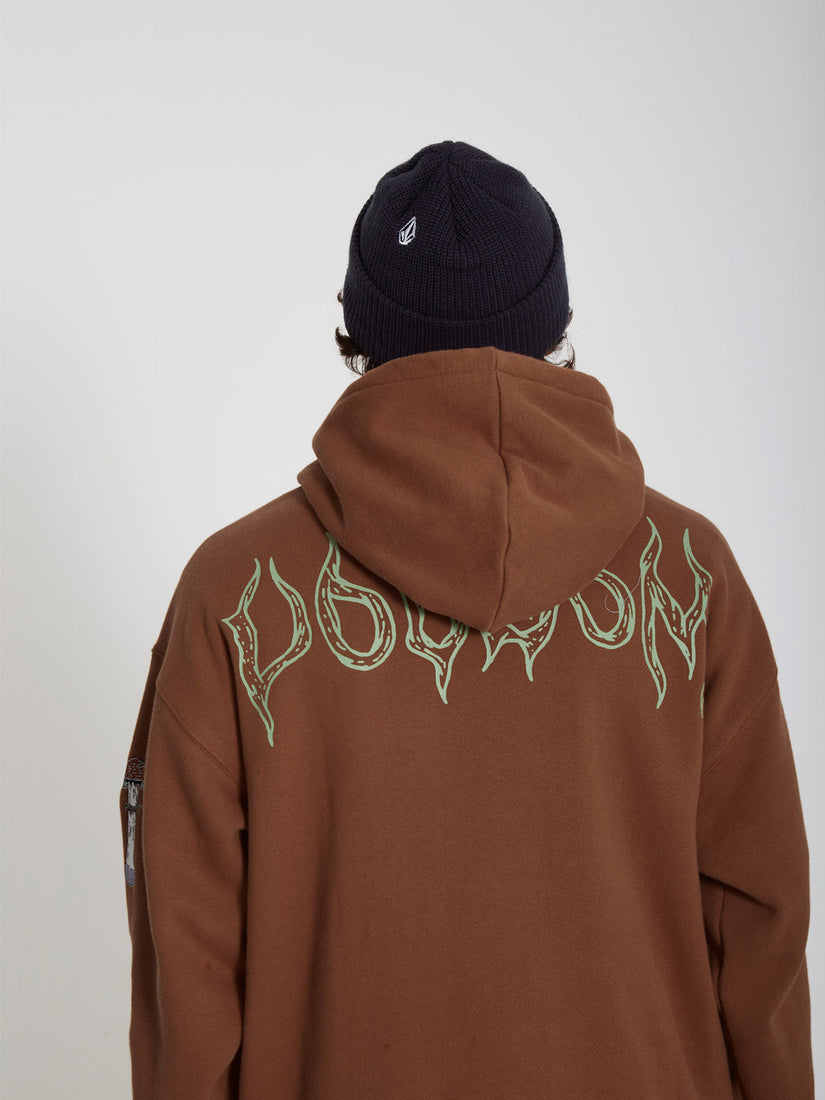 FEATURED ARTIST CHRISSIE ABBOT X FRENCH PULLOVER HOODIE - MOCHA