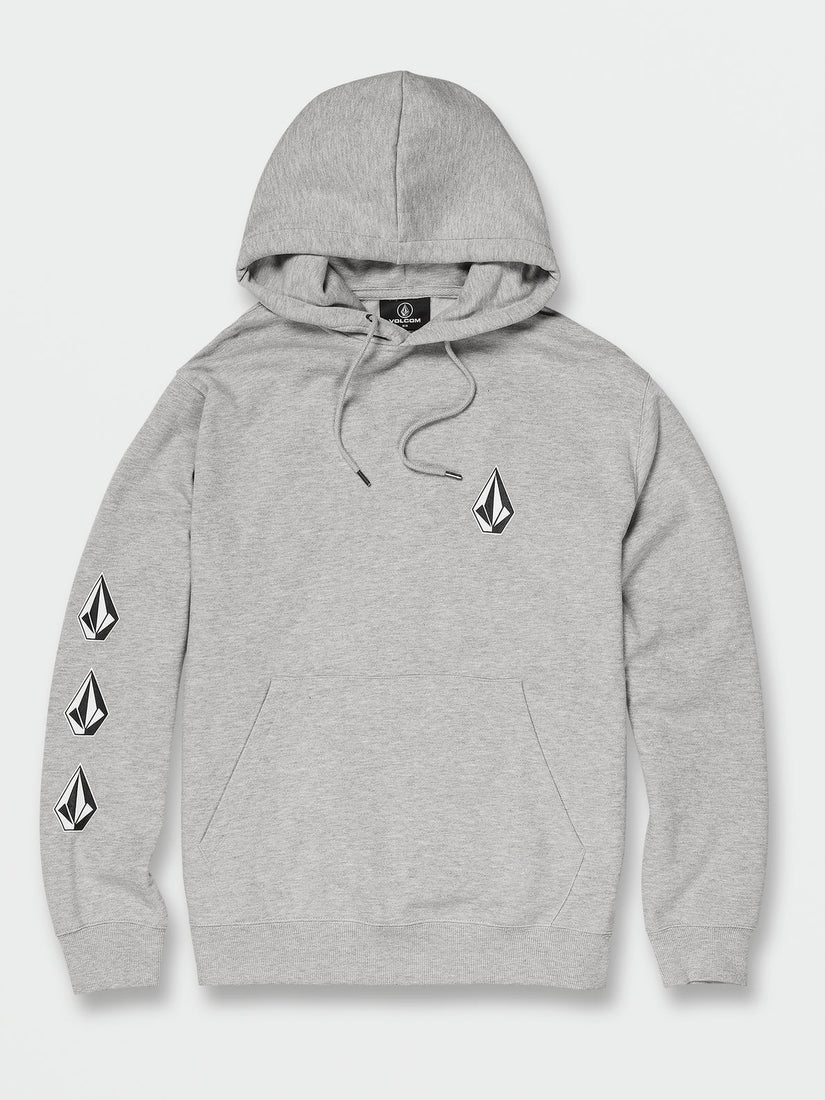 Iconic Stone Pullover Hoodie - Heather Grey