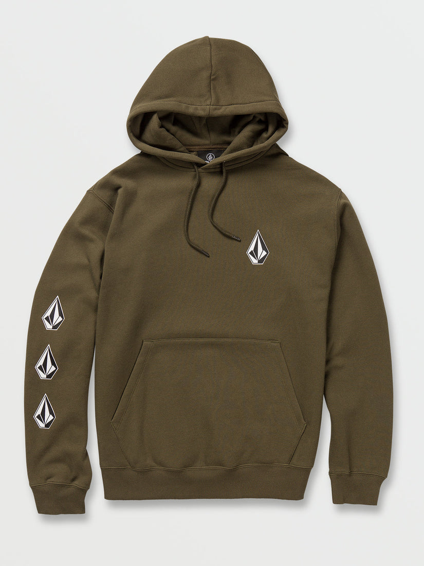 ICONIC STONE PULLOVER HOODIE - MILITARY