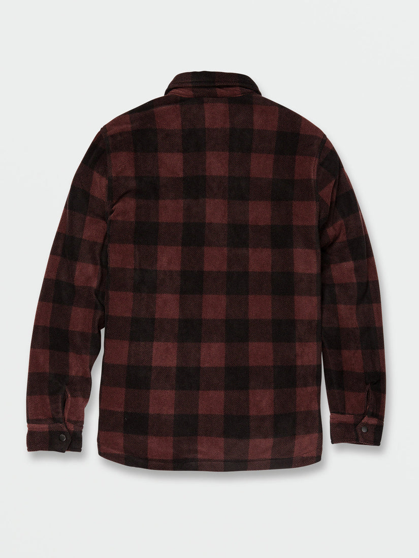 Bowered Fleece Long Sleeve Jacket - Mahogany