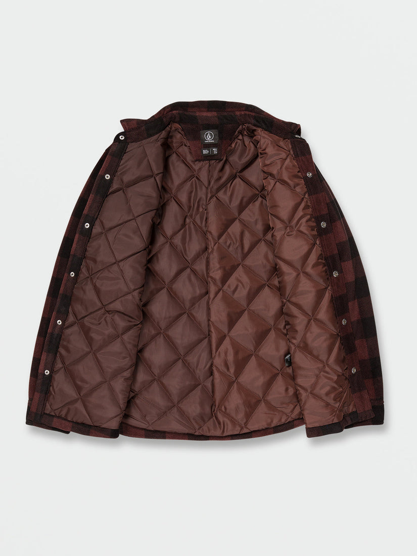 Bowered Fleece Long Sleeve Jacket - Mahogany