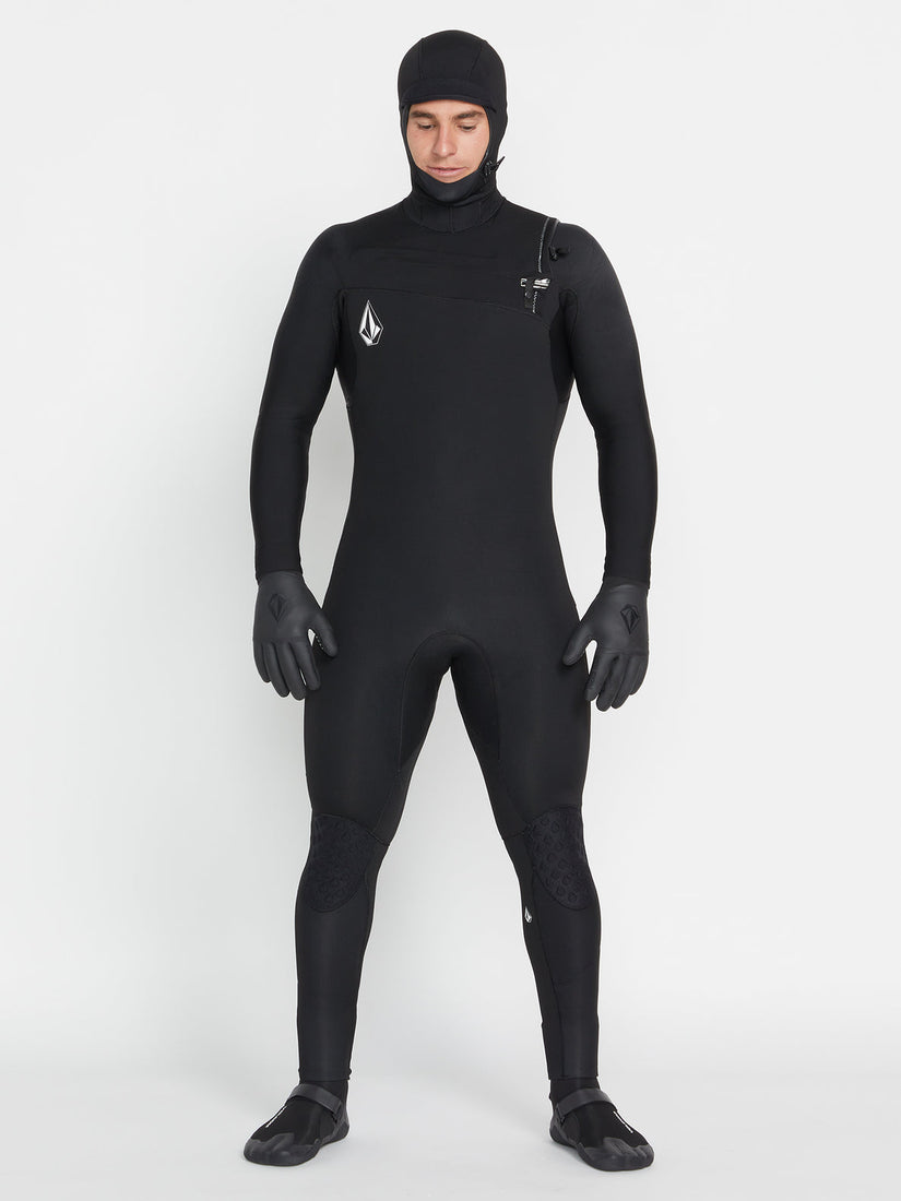 Mens Modulator 5/4/3mm Hood Chestzip Fullsuit - Black