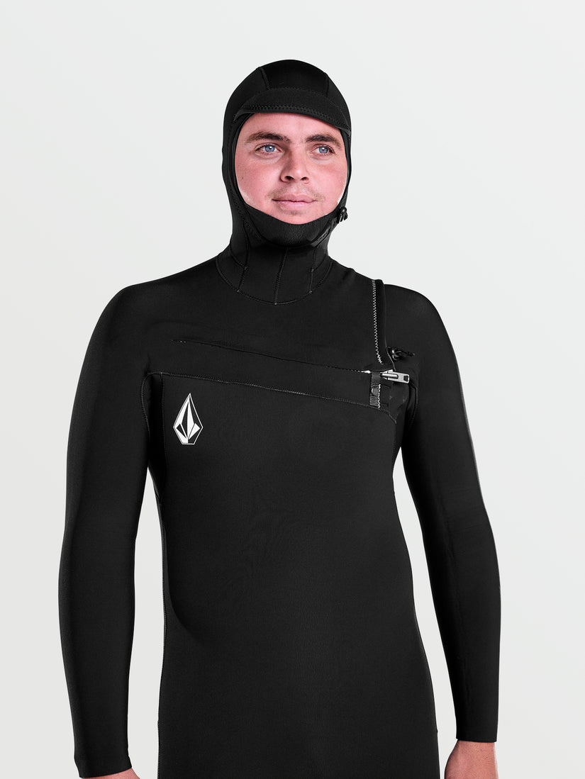 MODULATOR 5/4/3MM HOODED CHEST ZIP WETSUIT - BLACK (A9532206_BLK) [10]