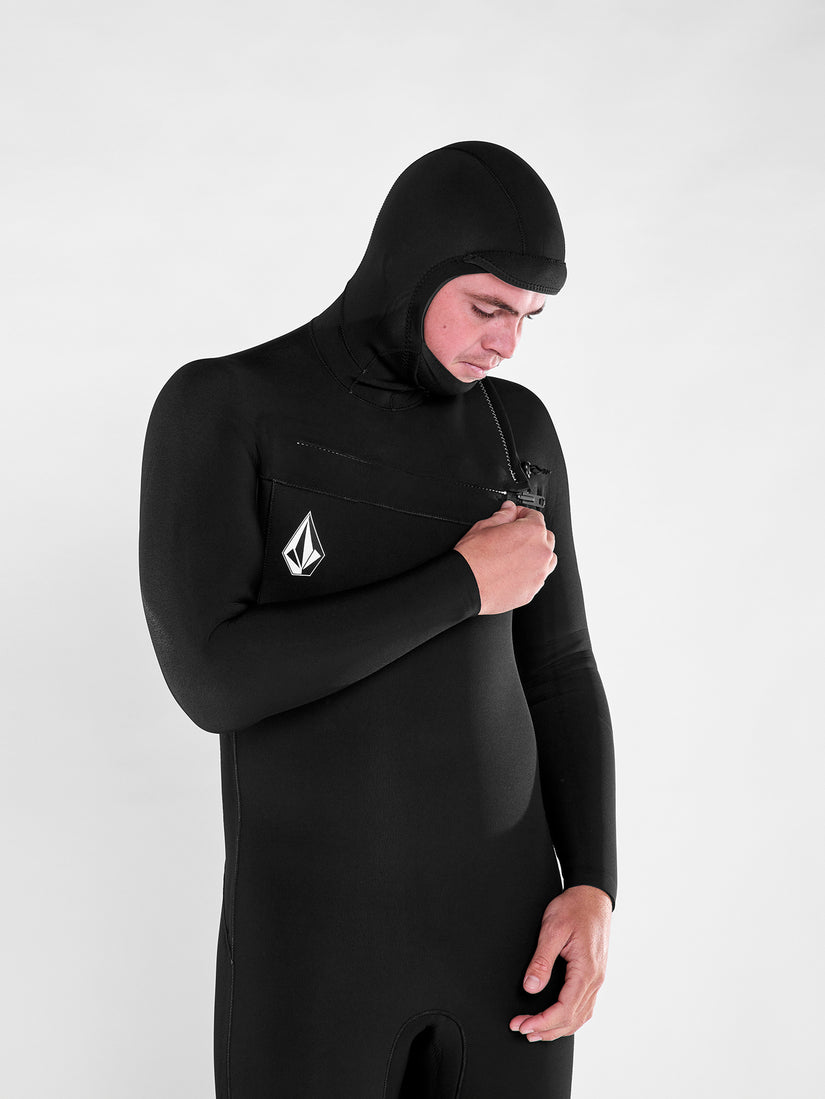 MODULATOR 5/4/3MM HOODED CHEST ZIP WETSUIT - BLACK (A9532206_BLK) [9]