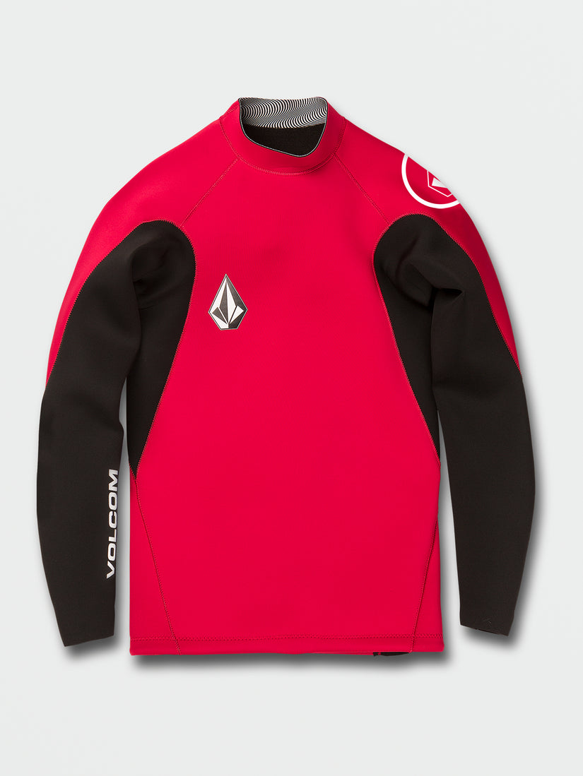 2mm Jacket UPF 50 Long Sleeve Rashguard Jacket - Red (A9612201_RED) [F]