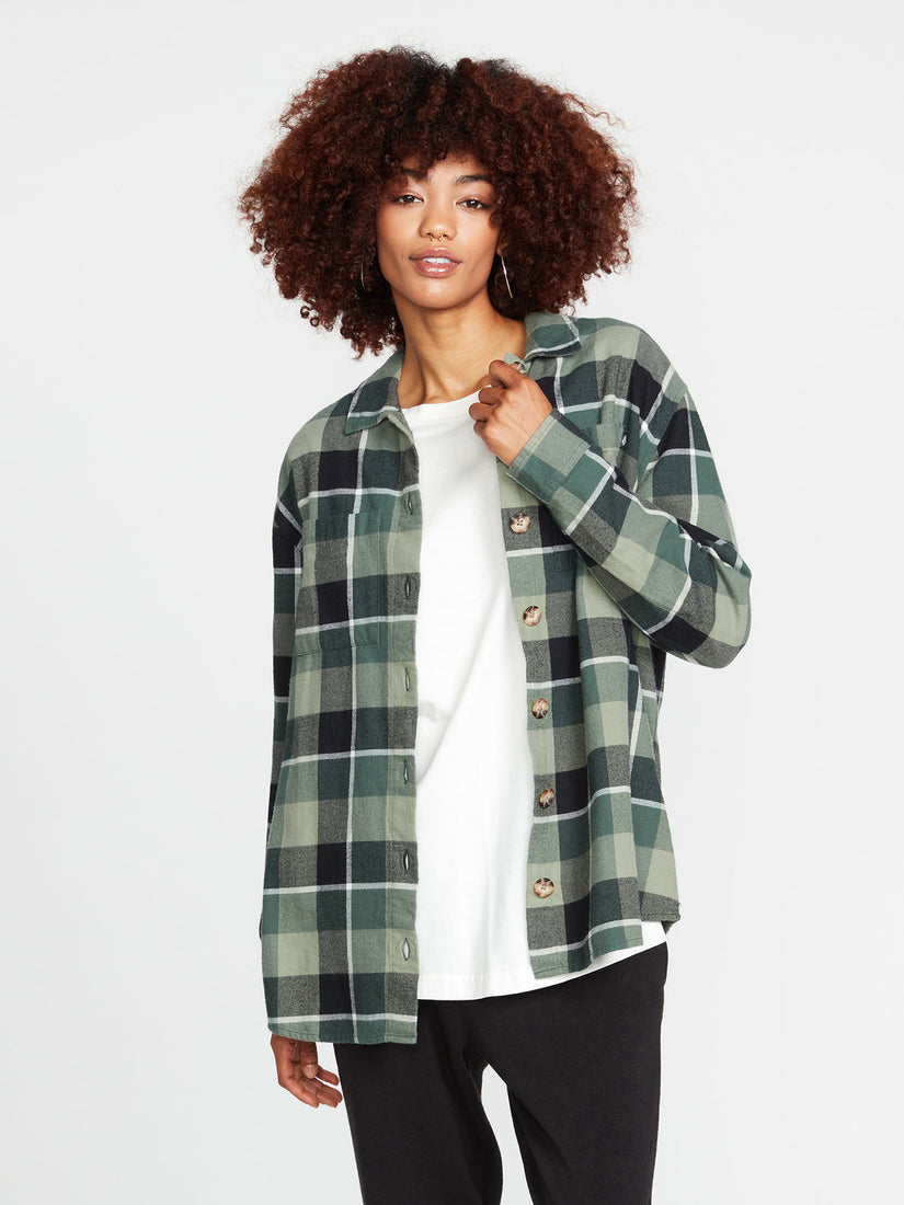 OVERSIZE ME FLANNEL - DARK PINE