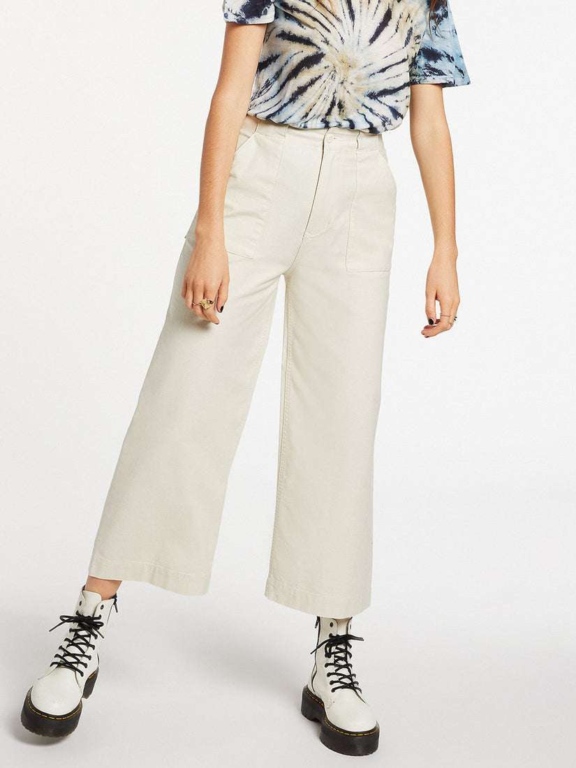 ARMY WHALER WIDE LEG PANT - WHITE FLASH