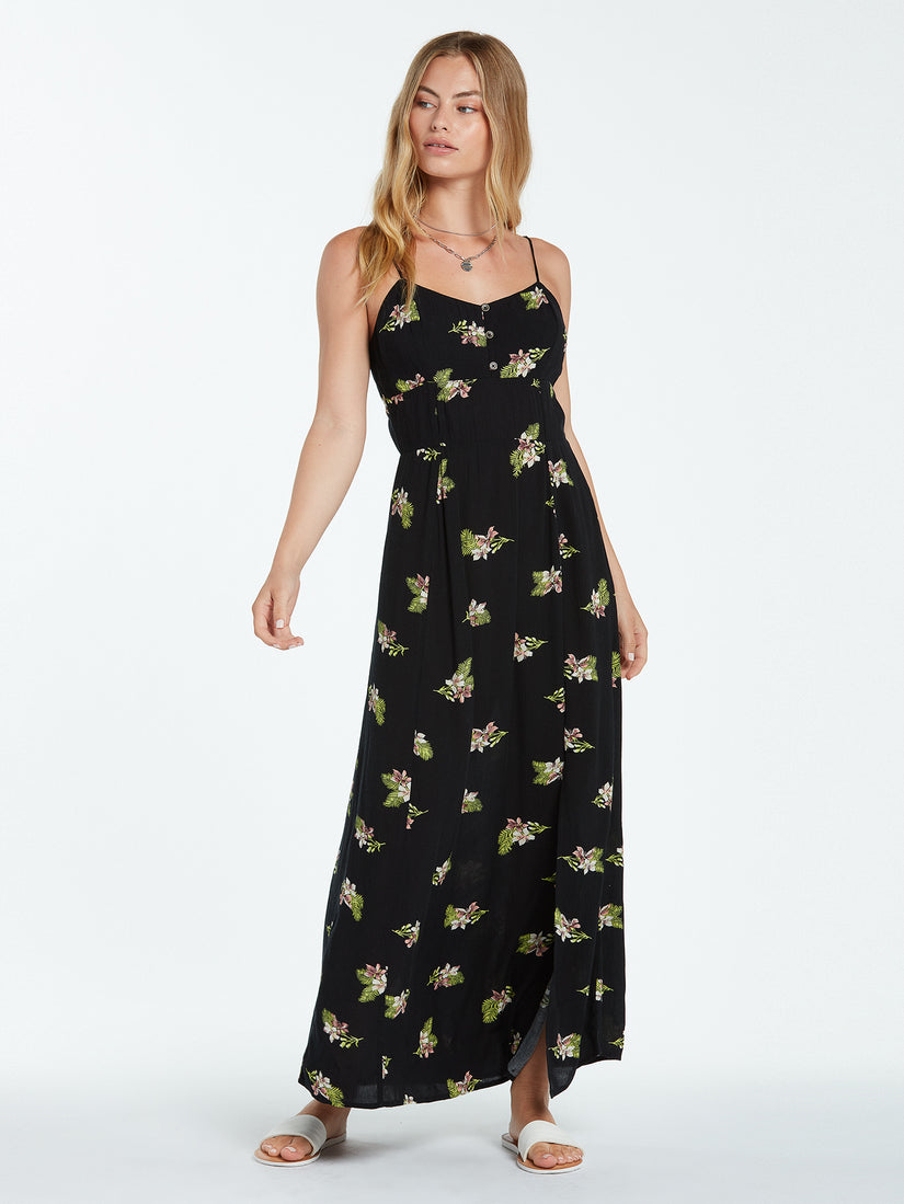 Stormy Tropix Maxi Dress - Black (B1312205_BLK) [F]