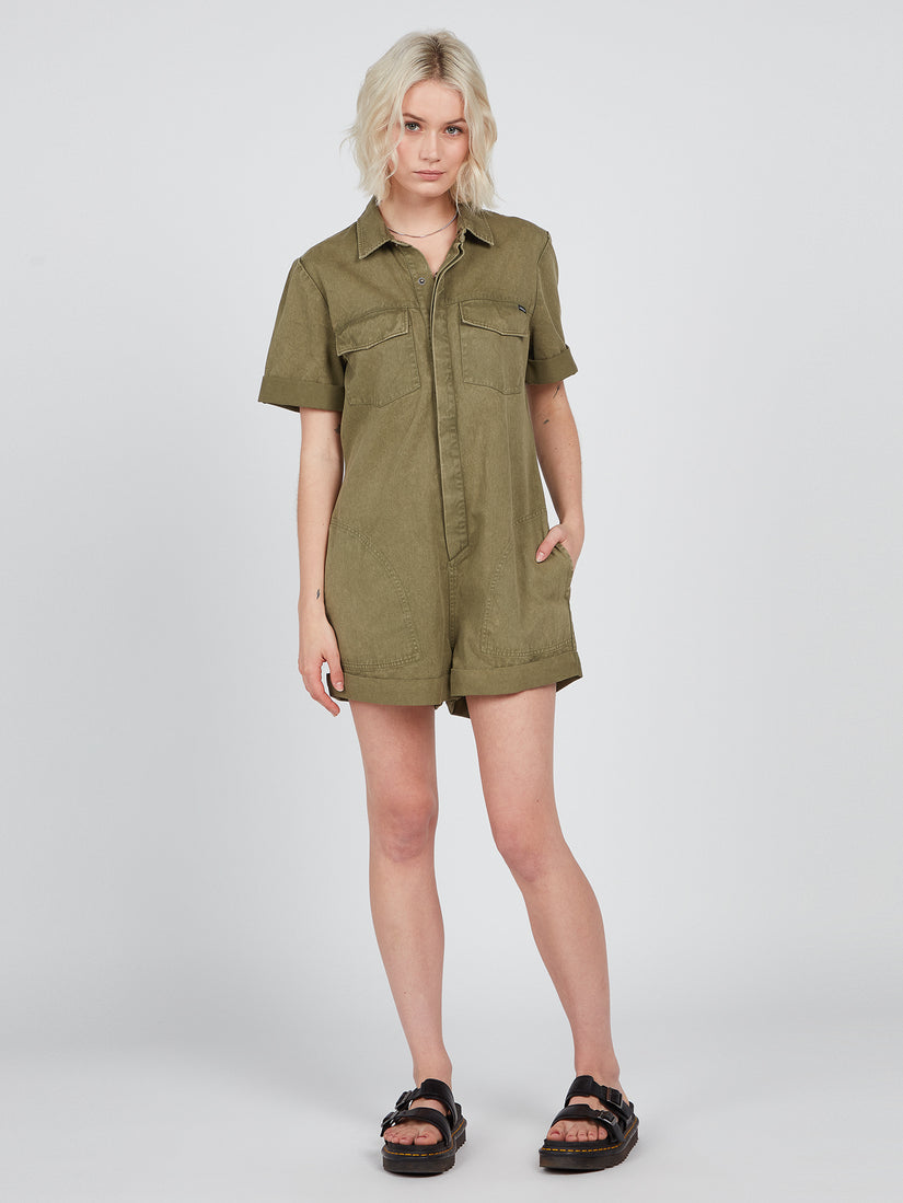 Mechanicali Romper - Military (B2822200_MIL) [F]