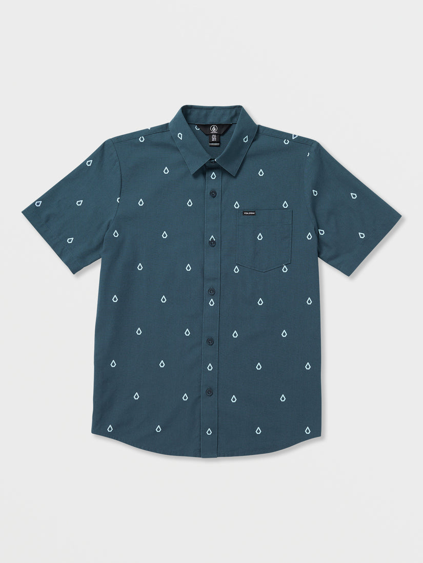 Big Boys Patterson Short Sleeve Woven Shirt - Faded Navy