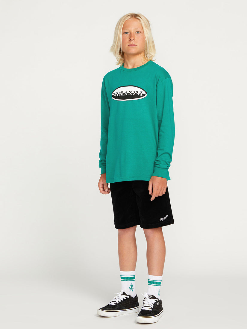 Big Boys Ovoid Long Sleeve Tee - Synergy Green