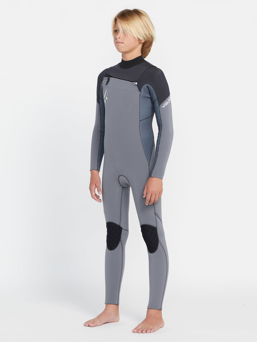 Big Boys 4/3mm Chest Zip Long Sleeve Fullsuit - Charcoal (C9532330_CHR) [1]