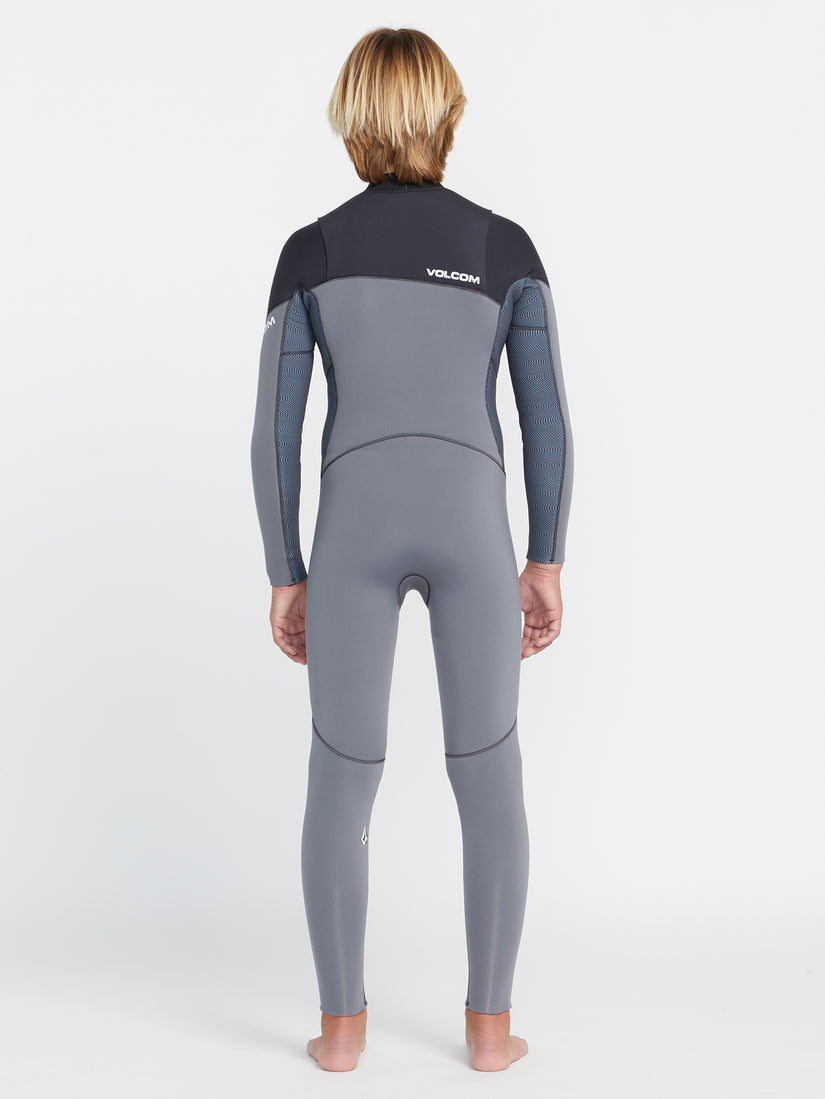 Big Boys 4/3mm Chest Zip Long Sleeve Fullsuit - Charcoal (C9532330_CHR) [B]