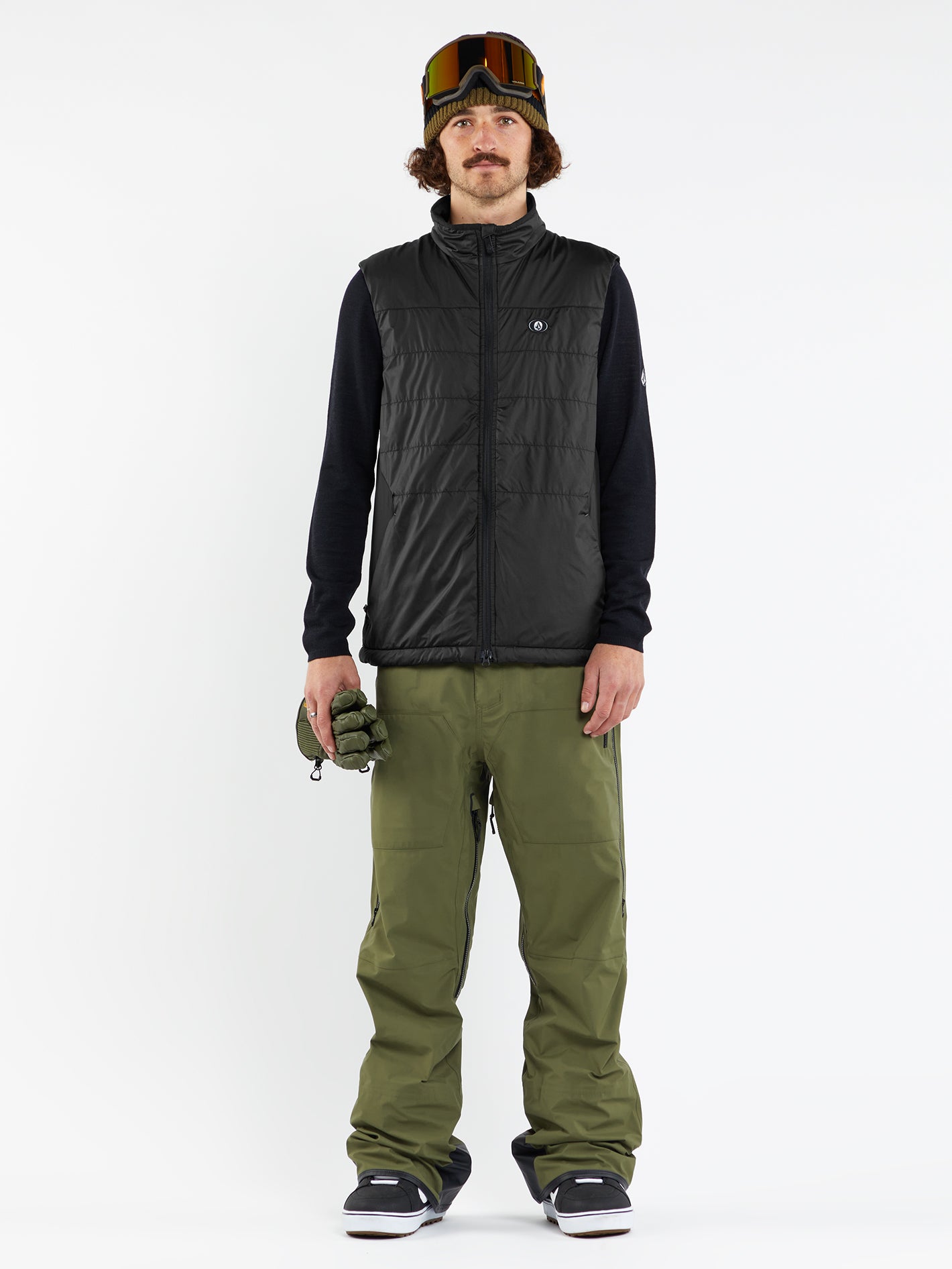 Mens Utility Puff Vest - Black | Volcom Japan