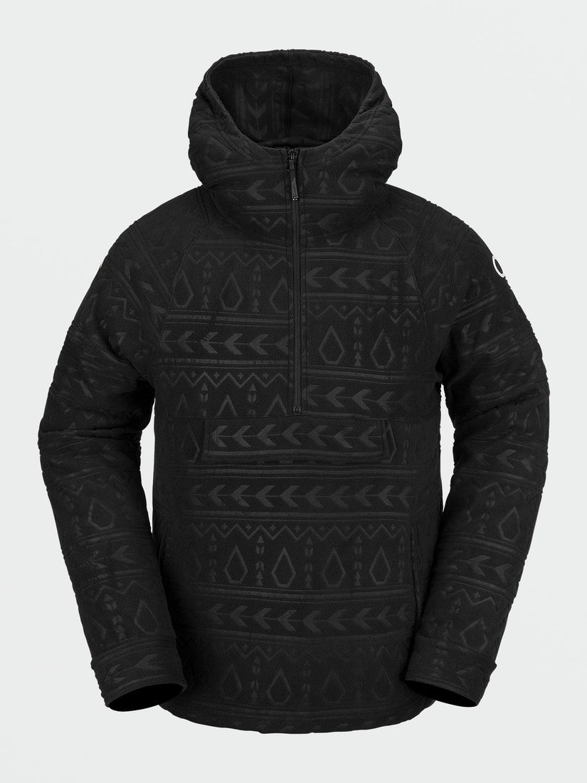 MENS V-SCIENCE FLEECE 1/2 ZIP - BLACK