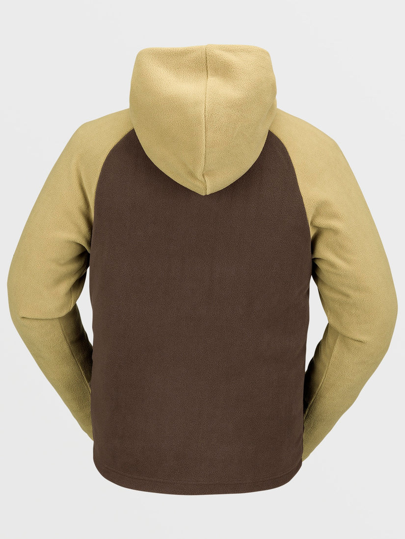 Polar Fleece Hooded 1/2 Zip Dark Khaki (G4152401_DKA) [B]