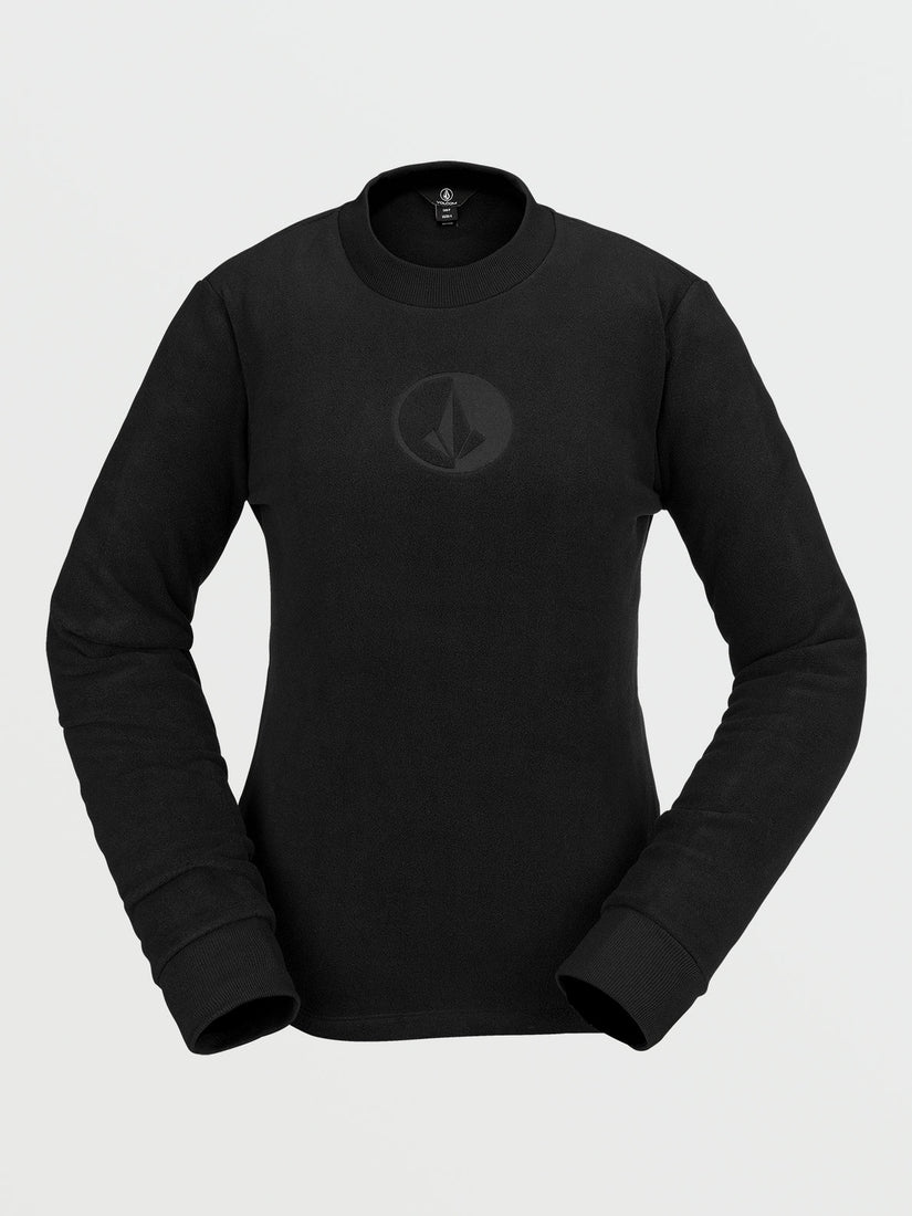 Womens Polar Fleece Crew - Black