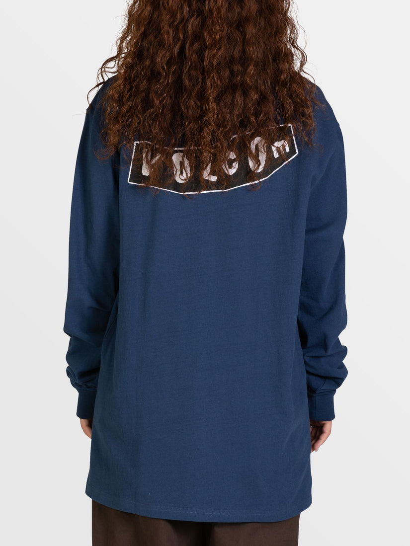 RELICS LONG SLEEVE TEE - BAJA INDIGO